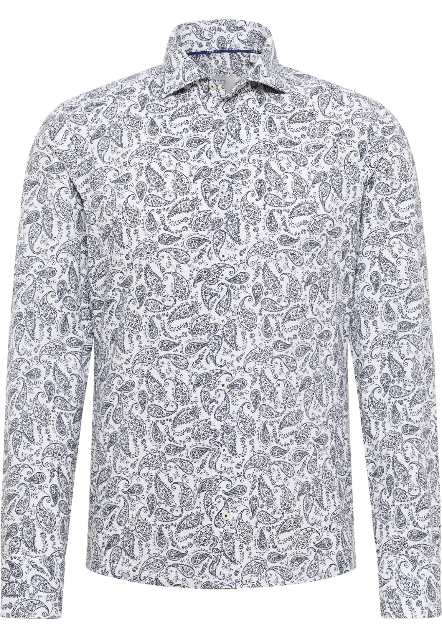 Eterna SeersuckerSlim Fit - Overhemd - Blau 6 Eterna SeersuckerSlim Fit - Overhemd - Blau - Afbeelding 4