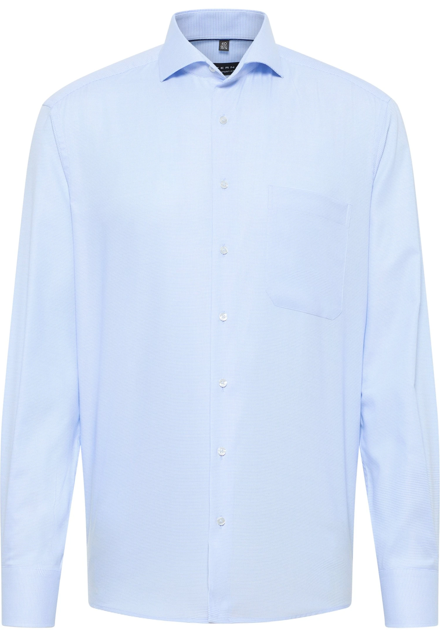 Eterna Struktur Comfort Fit - Zakelijk Overhemd - Hellblau 6 Eterna Struktur Comfort Fit - Zakelijk Overhemd - Hellblau - Afbeelding 4