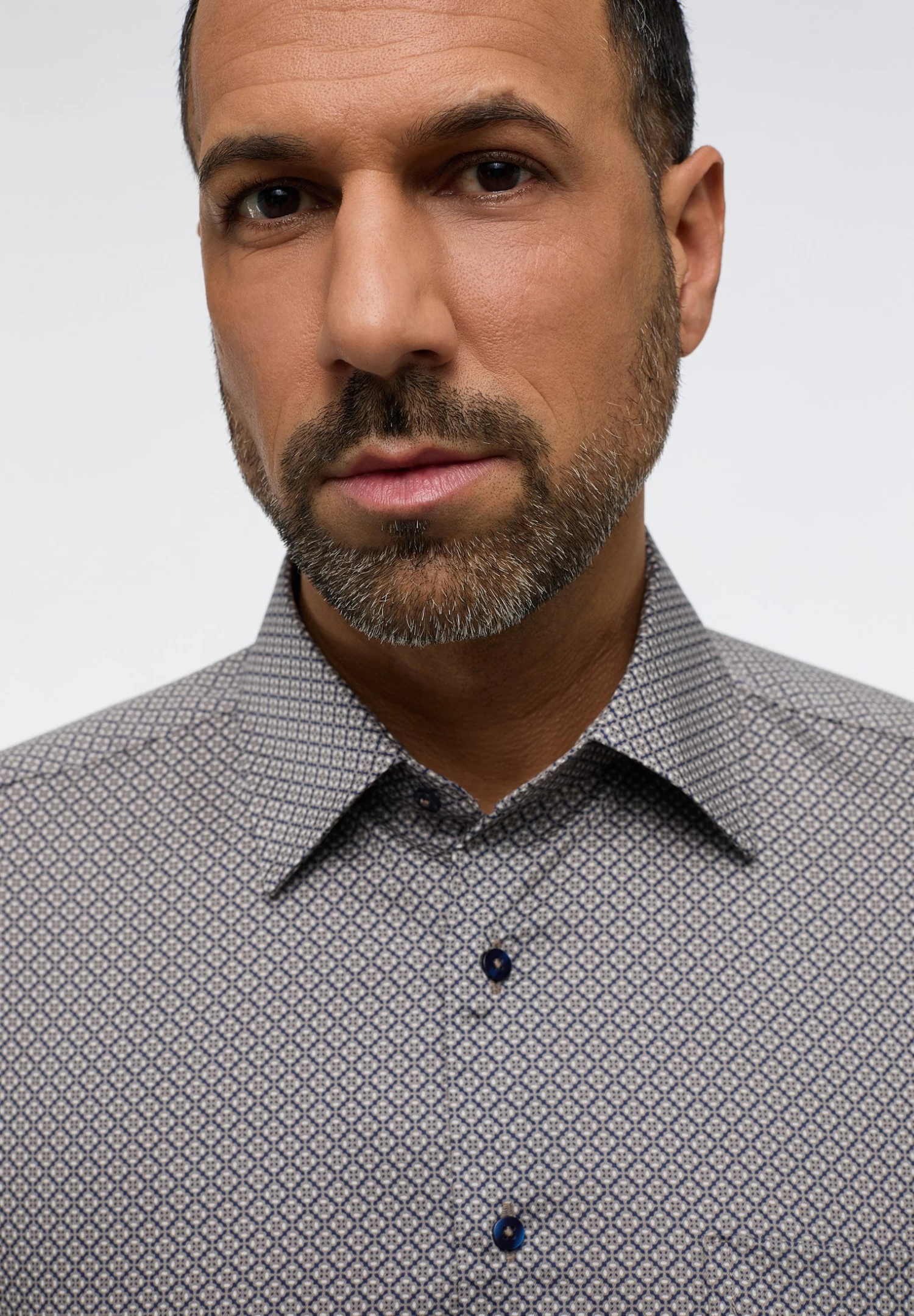 Eterna Bedrucktes Comfort Fit - Overhemd - Beige 5 Eterna Bedrucktes Comfort Fit - Overhemd - Beige - Afbeelding 3