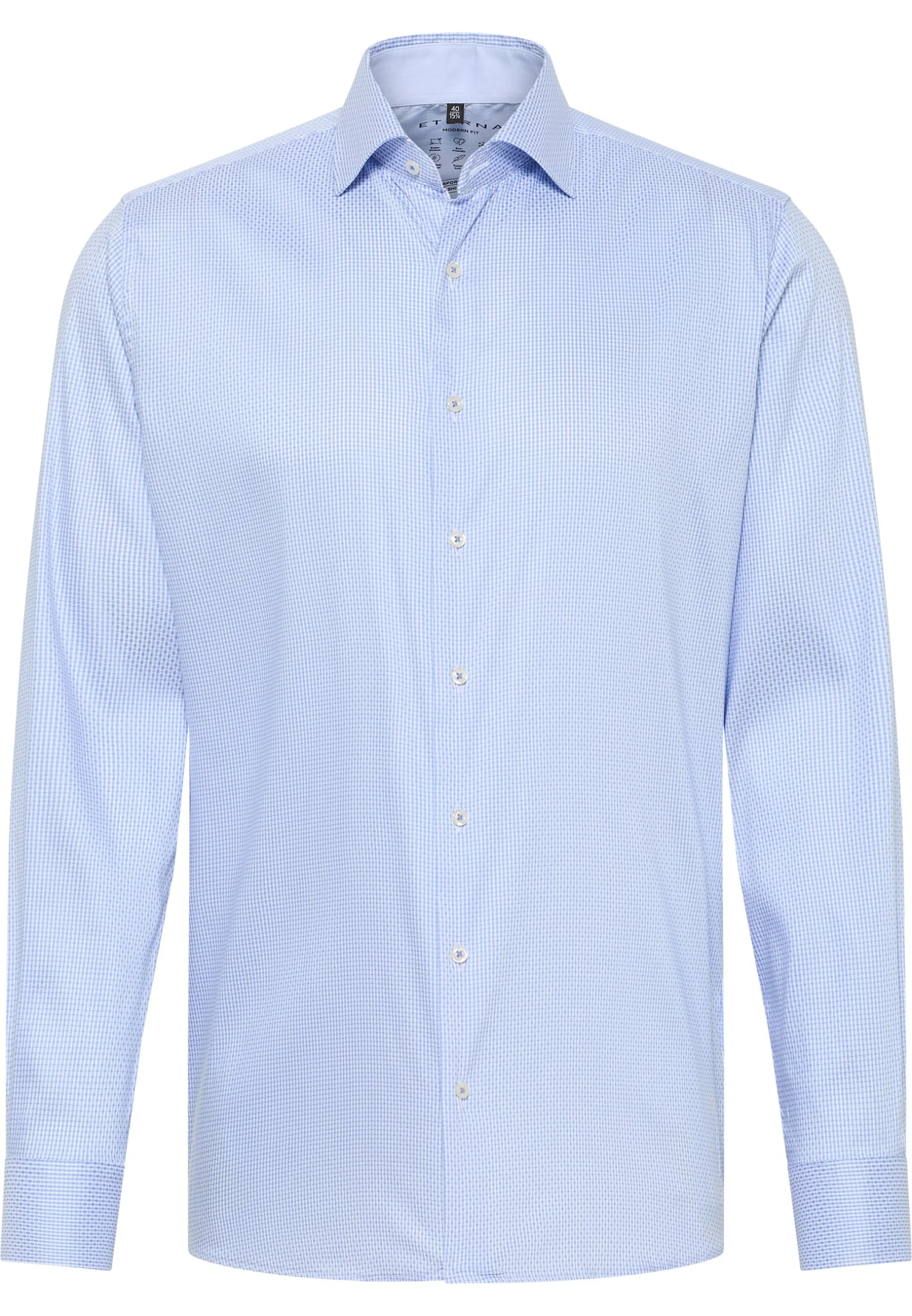 Eterna Modern Fit - Overhemd - Hellblau 6 Eterna Modern Fit - Overhemd - Hellblau - Afbeelding 4