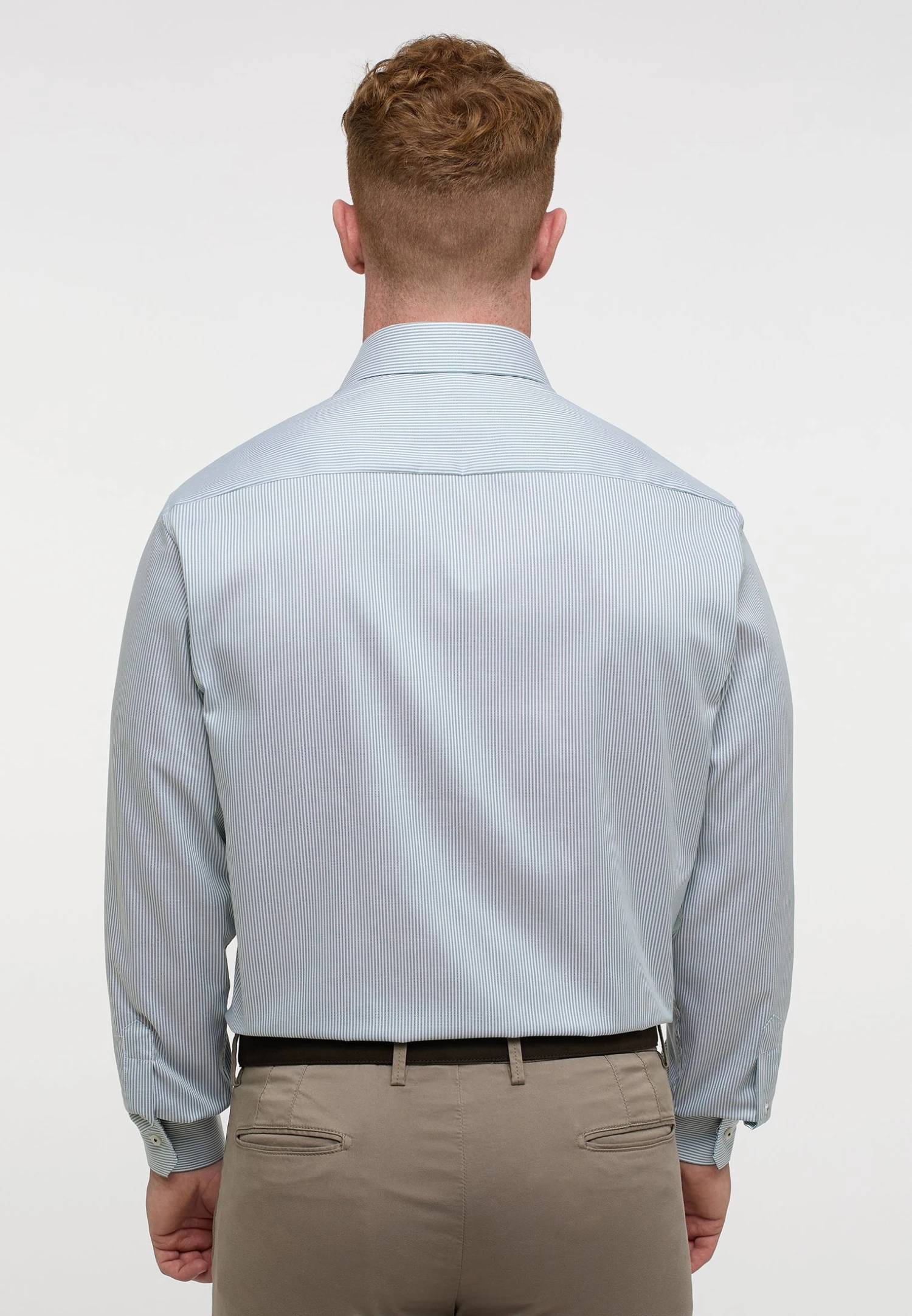 Eterna Gestreiftes Comfort Fit - Overhemd - Salbeigrün 4 Eterna Gestreiftes Comfort Fit - Overhemd - Salbeigrün - Afbeelding 2