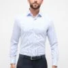 Eterna Gestreiftes Slim Fit - Zakelijk Overhemd - Hellblau -Eterna 05b8b31d00444558bc92bfc3263a3157
