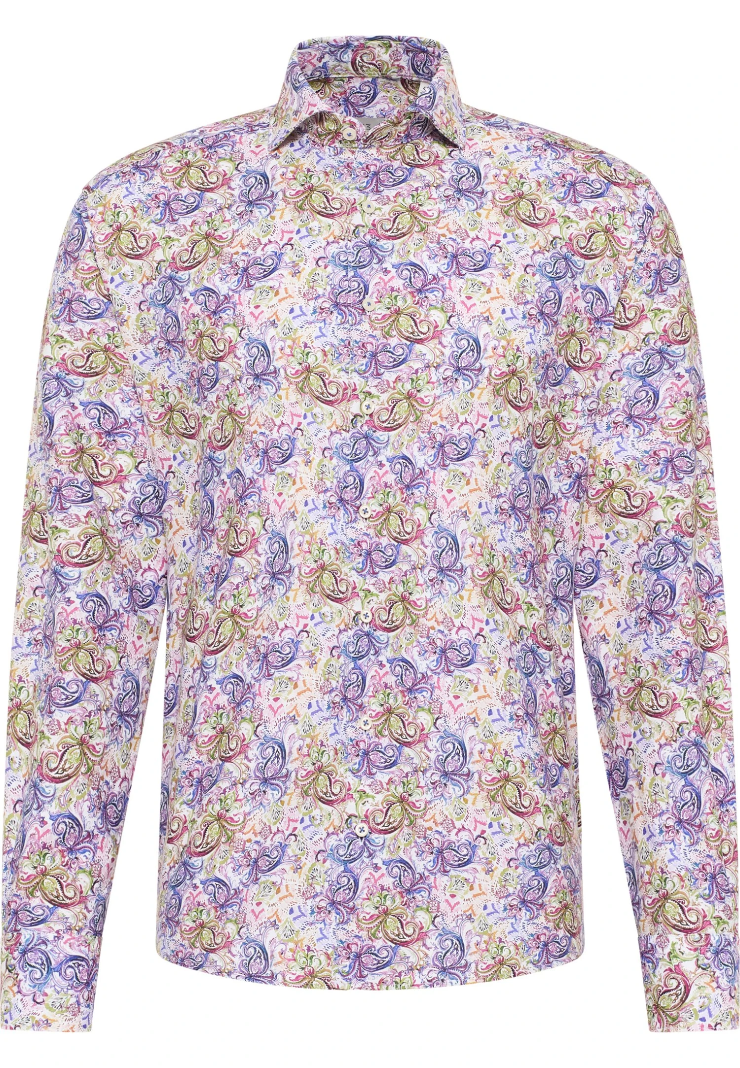 Eterna Bedrucktes Soft Tailoring Modern Fit - Overhemd - Lila 6 Eterna Bedrucktes Soft Tailoring Modern Fit - Overhemd - Lila - Afbeelding 4