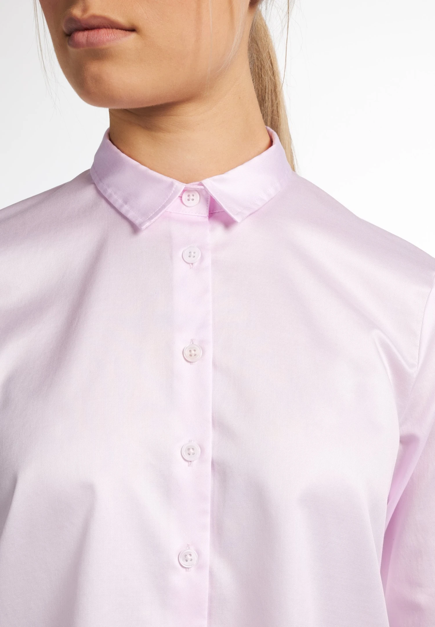 Eterna Langarm Modern Classic- Overhemdblouse - Rosa 5 Eterna Langarm Modern Classic- Overhemdblouse - Rosa - Afbeelding 3