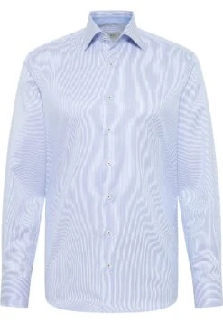 Eterna Gestreiftes Slim Fit - Zakelijk Overhemd - Royal Blau -Eterna 07d6833388f84689b4717de12c4e4a10