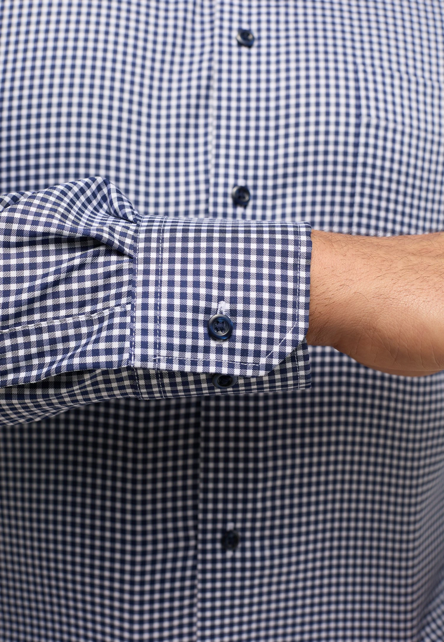 Eterna Modern Fit - Overhemd - Navy 5 Eterna Modern Fit - Overhemd - Navy - Afbeelding 3