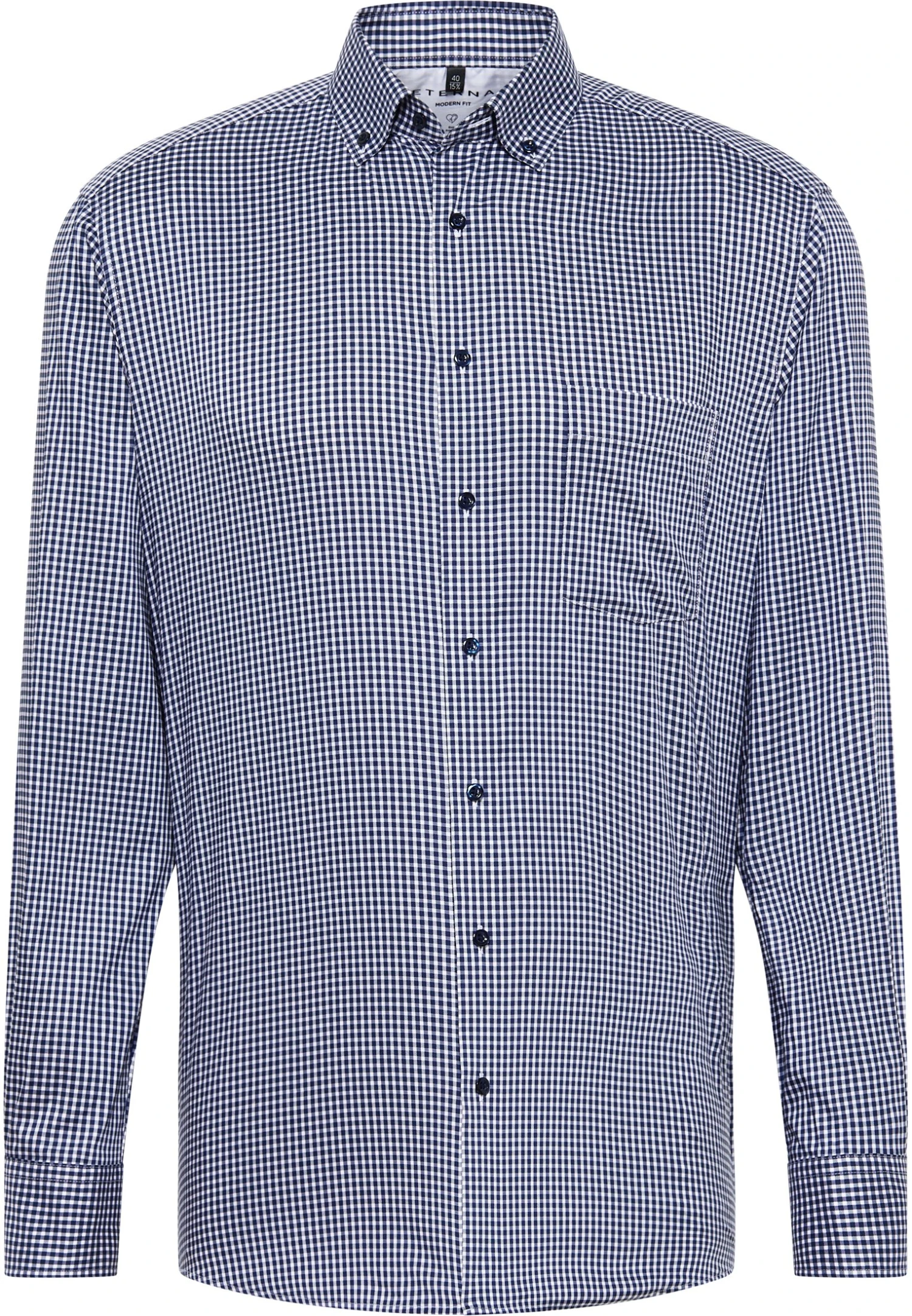 Eterna Modern Fit - Overhemd - Navy 6 Eterna Modern Fit - Overhemd - Navy - Afbeelding 4