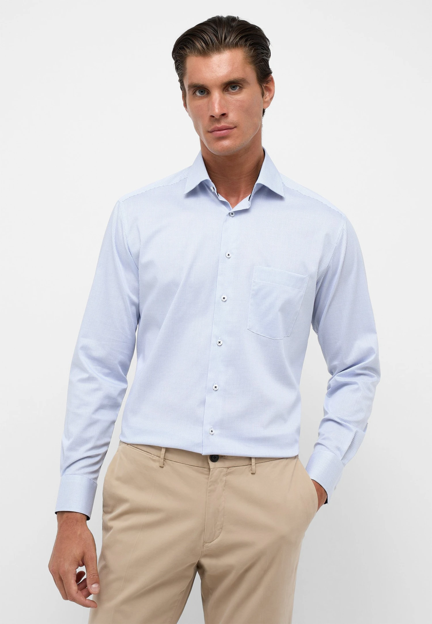Eterna Performance Shirt Modern Fit - Overhemd - Mittelblau 3 Eterna Performance Shirt Modern Fit - Overhemd - Mittelblau