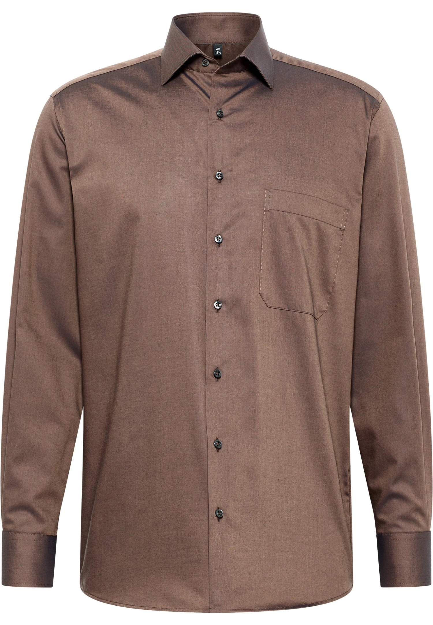 Eterna Pinpoint Comfort- Zakelijk Overhemd - Kakao 6 Eterna Pinpoint Comfort- Zakelijk Overhemd - Kakao - Afbeelding 4