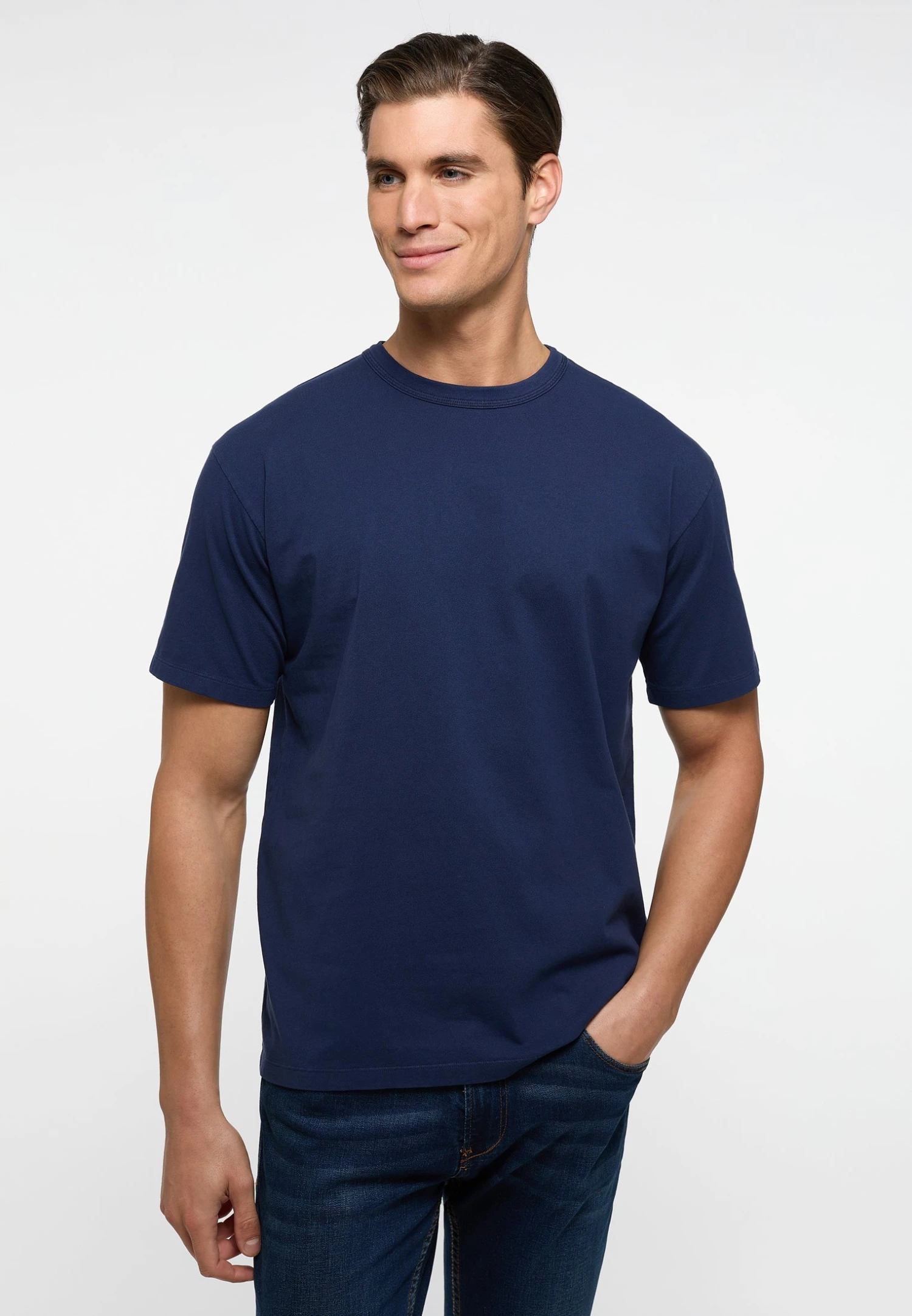 Eterna Even - T-Shirt Basic - Navy 3 Eterna Even - T-Shirt Basic - Navy