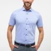 Eterna Unifarbenes Pinpoint Kurzarm Slim Fit - Overhemd - Blau 2 Eterna Unifarbenes Pinpoint Kurzarm Slim Fit - Overhemd - Blau -Eterna 0df48823a9984658a7f19aa77c6866c3