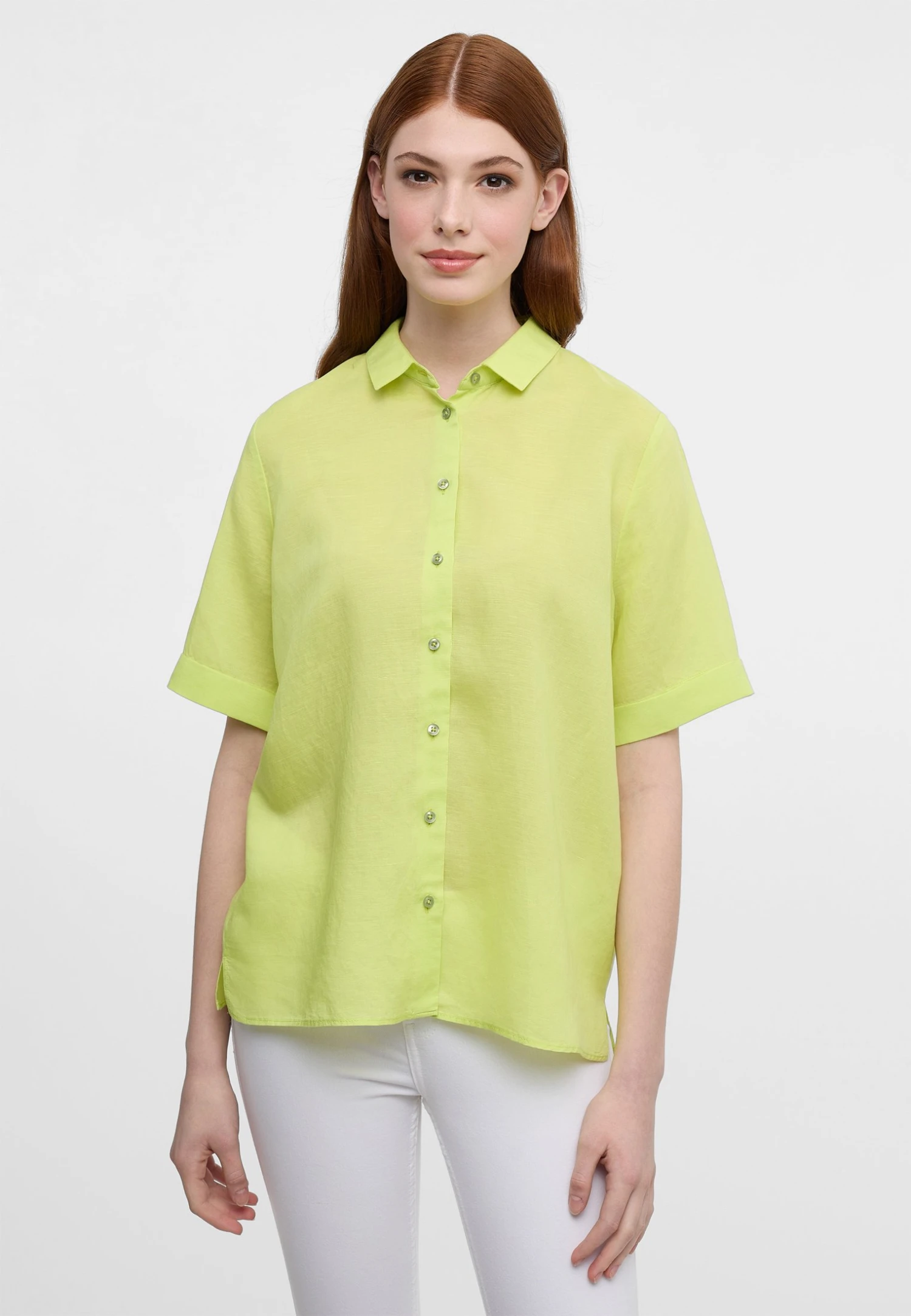 Eterna Overhemdblouse - Acid Lemon 3 Eterna Overhemdblouse - Acid Lemon