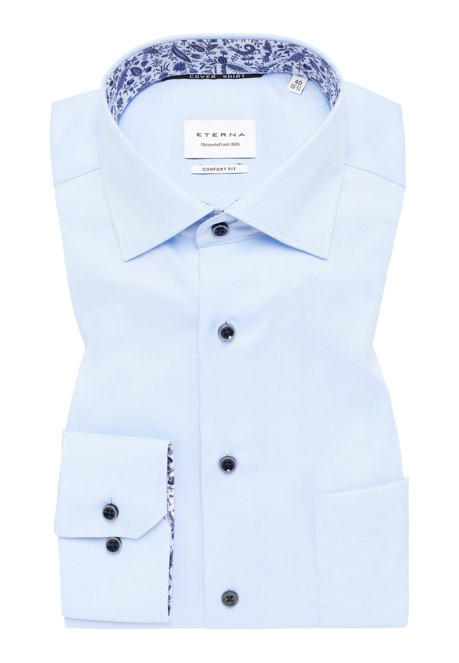 Eterna Cover Comfort Fit - Overhemd - Hellblau 6 Eterna Cover Comfort Fit - Overhemd - Hellblau - Afbeelding 4