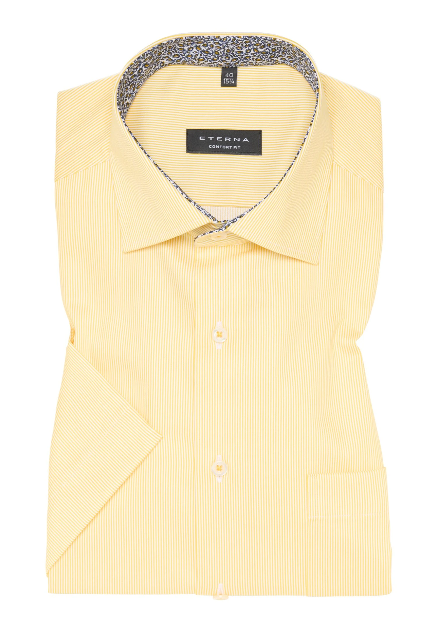 Eterna Gestreiftes Comfort Fit - Overhemd - Gelb 8 Eterna Gestreiftes Comfort Fit - Overhemd - Gelb - Afbeelding 6