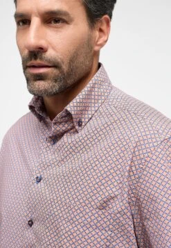 Eterna Seersucker Comfort Fit - Overhemd - Orange -Eterna 125c4a91adf34d3b8493d9e15069275f