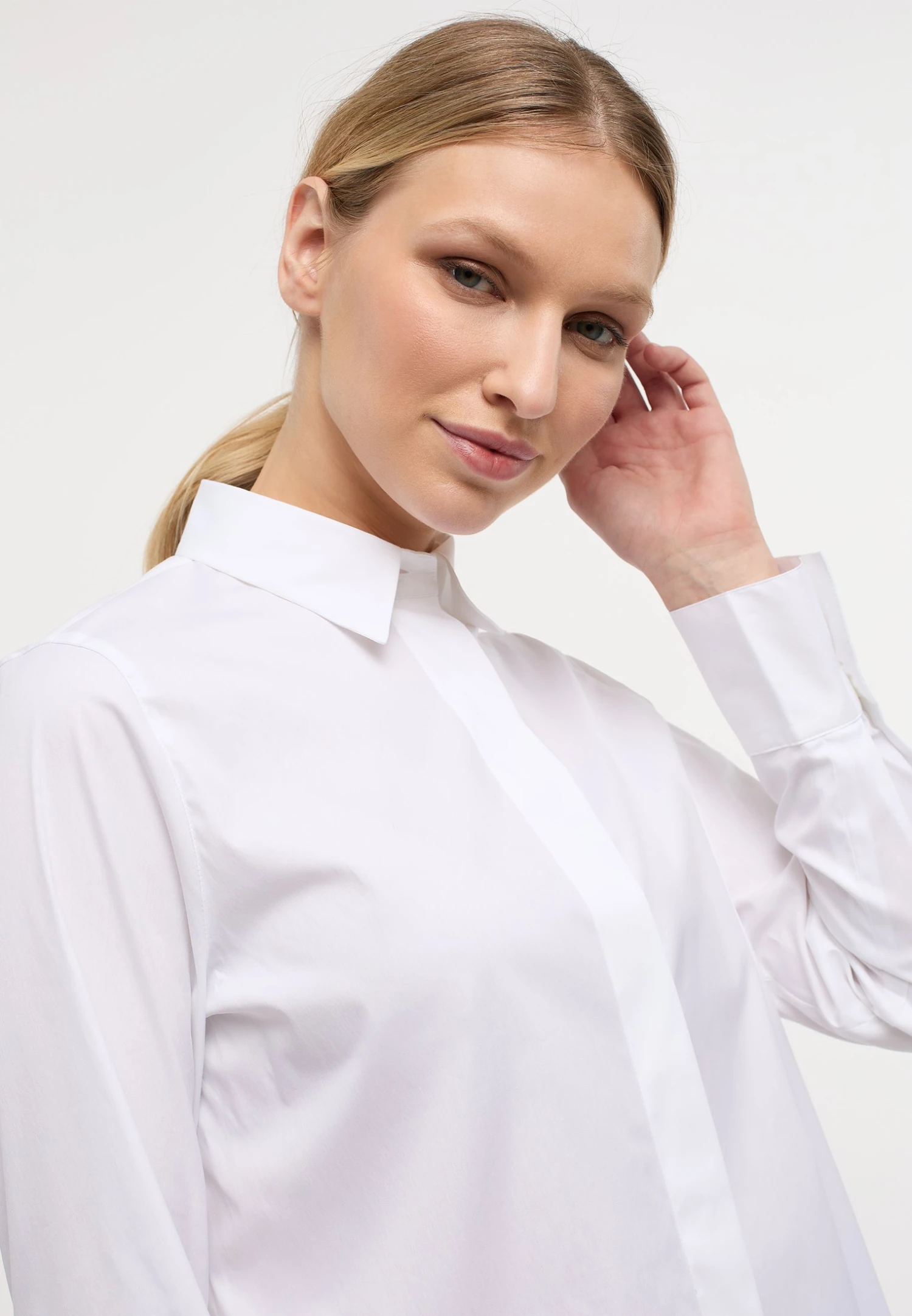 Eterna Loose Fit - Overhemdblouse - Weiß 5 Eterna Loose Fit - Overhemdblouse - Weiß - Afbeelding 3