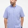 Eterna Seersucker Comfort Fit - Overhemd - Blau -Eterna 13a3a3927c26430eaf11a0e0b05d578b