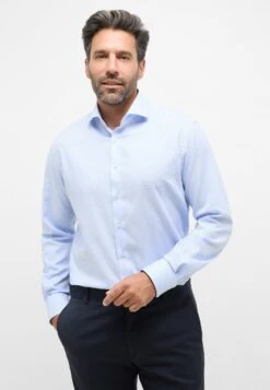 Eterna Struktur Modern Fit - Zakelijk Overhemd - Hellblau