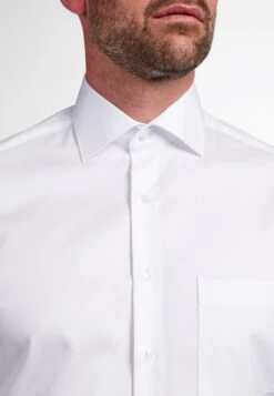 Eterna Kurzarm Modern Fit Twill- Overhemd - Weiß -Eterna 159caaa03402473d8bd0bf7627a611e7