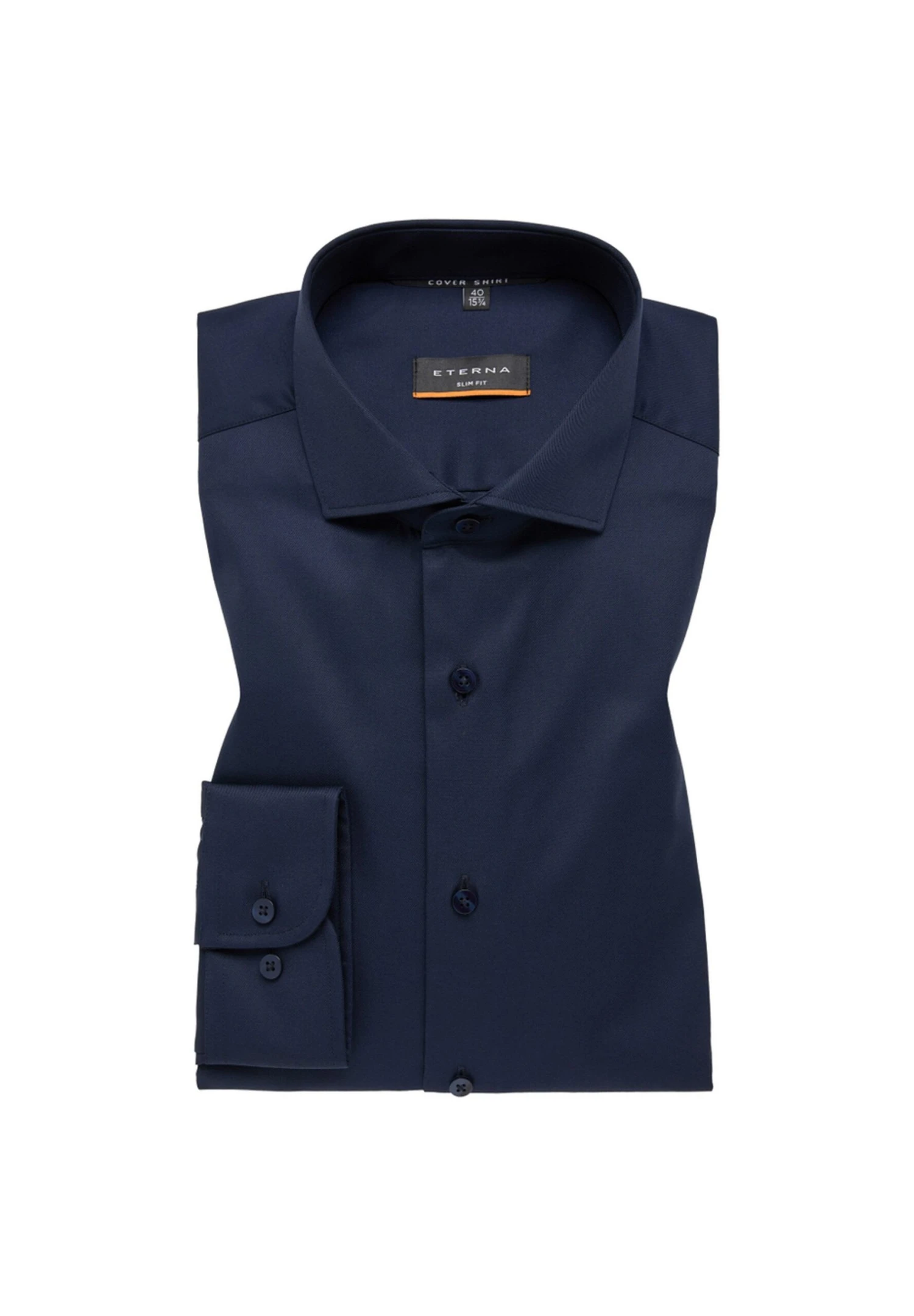 Eterna Slim Fit - Overhemd - Dark Navy 5 Eterna Slim Fit - Overhemd - Dark Navy - Afbeelding 3