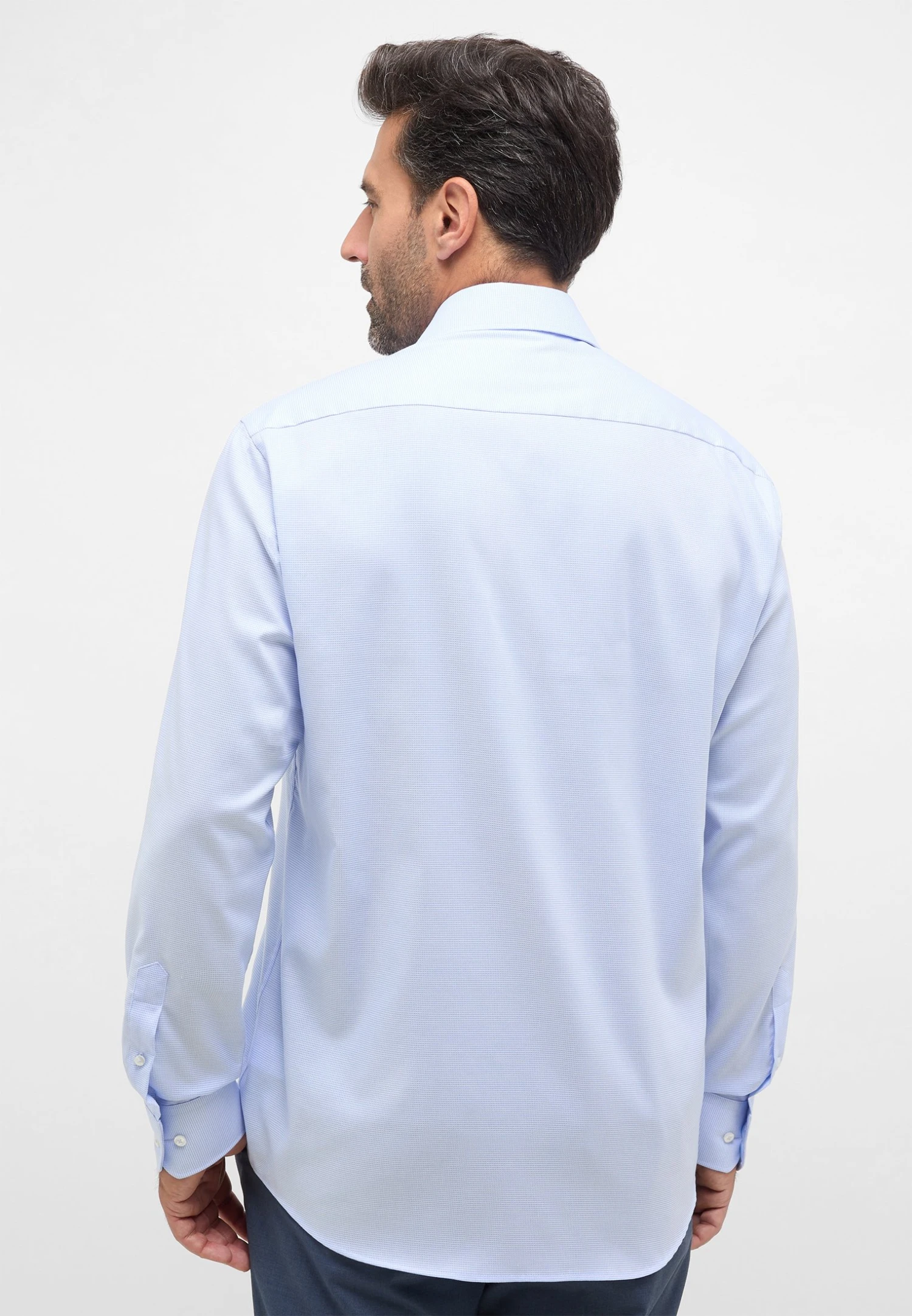 Eterna Struktur Comfort Fit - Zakelijk Overhemd - Hellblau 4 Eterna Struktur Comfort Fit - Zakelijk Overhemd - Hellblau - Afbeelding 2