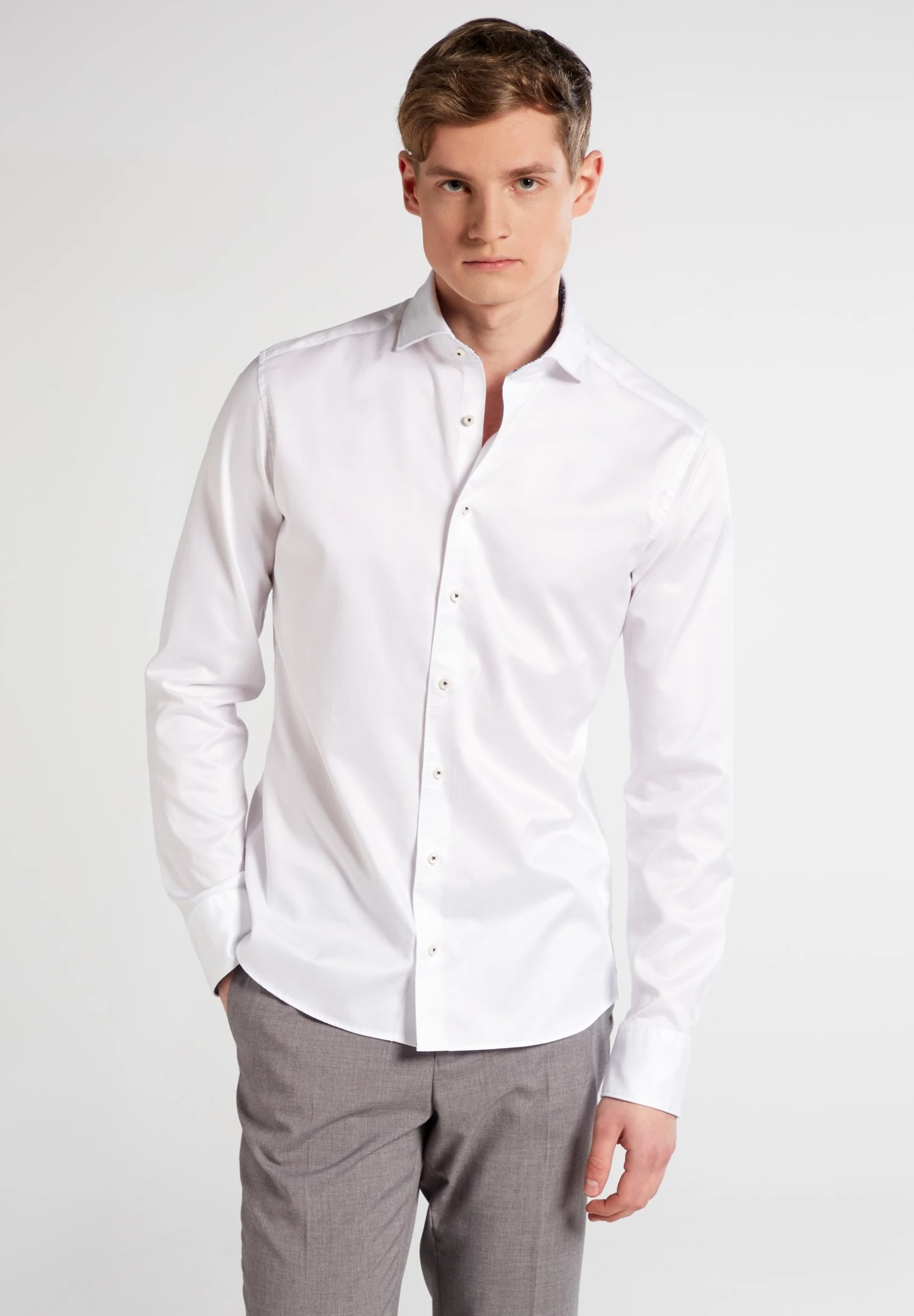 Eterna Langarm Slim Fit - Overhemd - White 3 Eterna Langarm Slim Fit - Overhemd - White