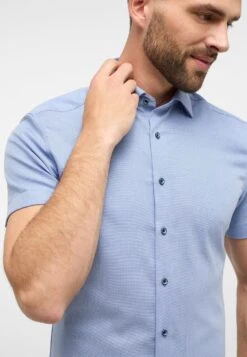 Eterna Strukturiertes Kurzarm Slim Fit - Overhemd - Blau 10 Eterna Strukturiertes Kurzarm Slim Fit - Overhemd - Blau -Eterna 1a34220ee1a54a17846fb1215afa8596