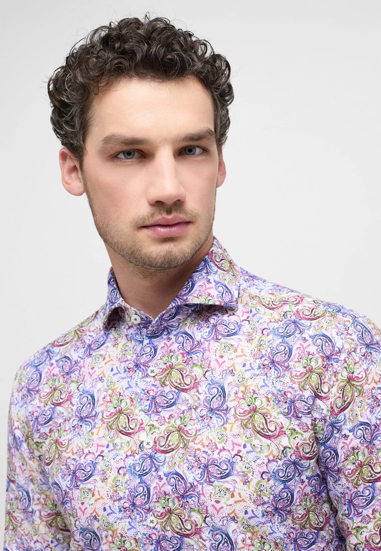 Eterna Slim Fit - Overhemd - Lila 5 Eterna Slim Fit - Overhemd - Lila - Afbeelding 3