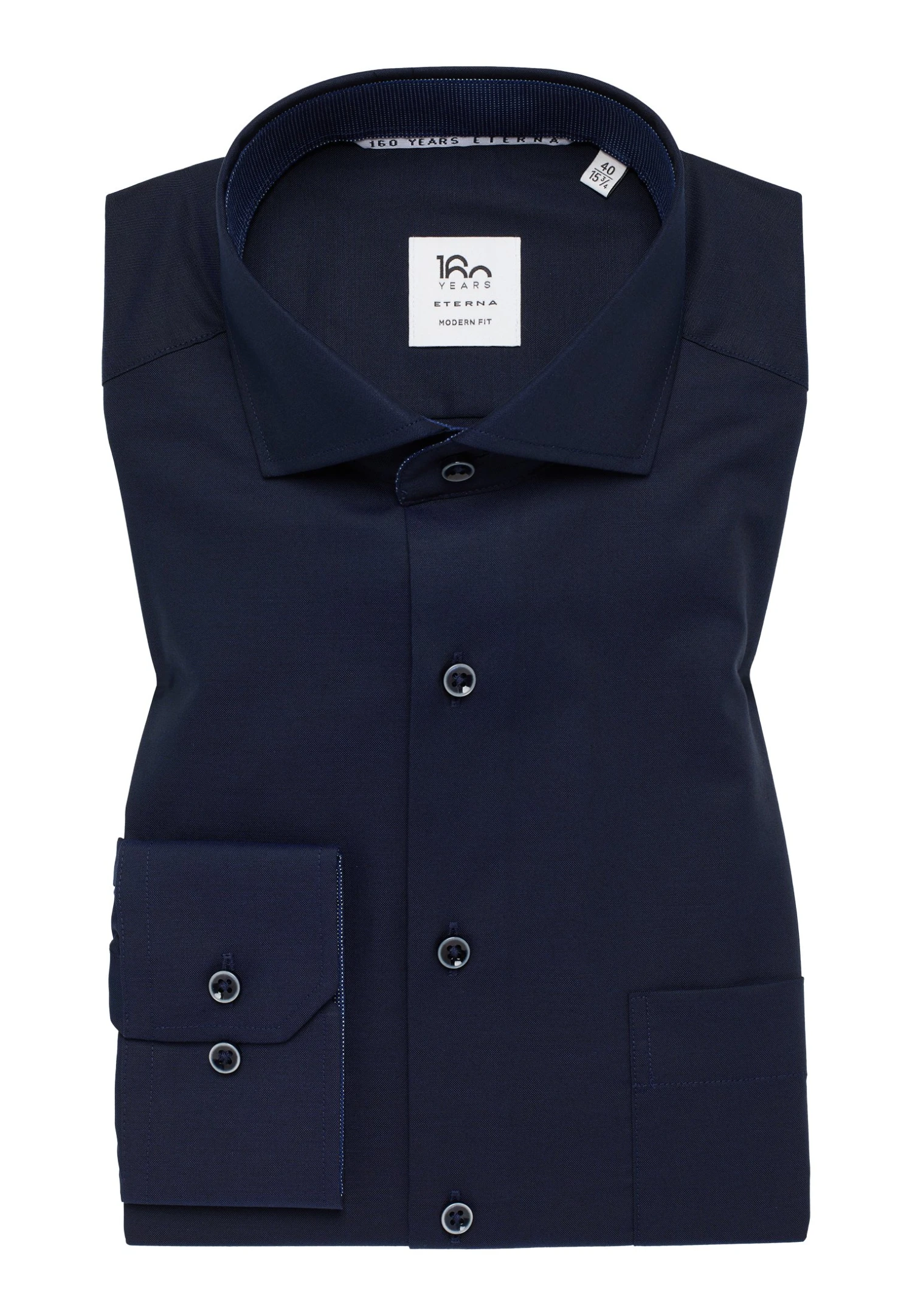 Eterna Pinpoint Modern Fit - Overhemd - Dunkelblau 8 Eterna Pinpoint Modern Fit - Overhemd - Dunkelblau - Afbeelding 6