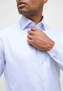 Eterna Strukturiertes Twill Comfort Fit - Zakelijk Overhemd - Hellblau -Eterna 1c44226463d74266acbf2672788858cc