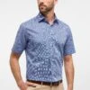 Eterna Bedrucktes Twill Kurzarm Modern Fit - Overhemd - Hellblau -Eterna 1cb81a75c64848c5b1348b9121fcaa78