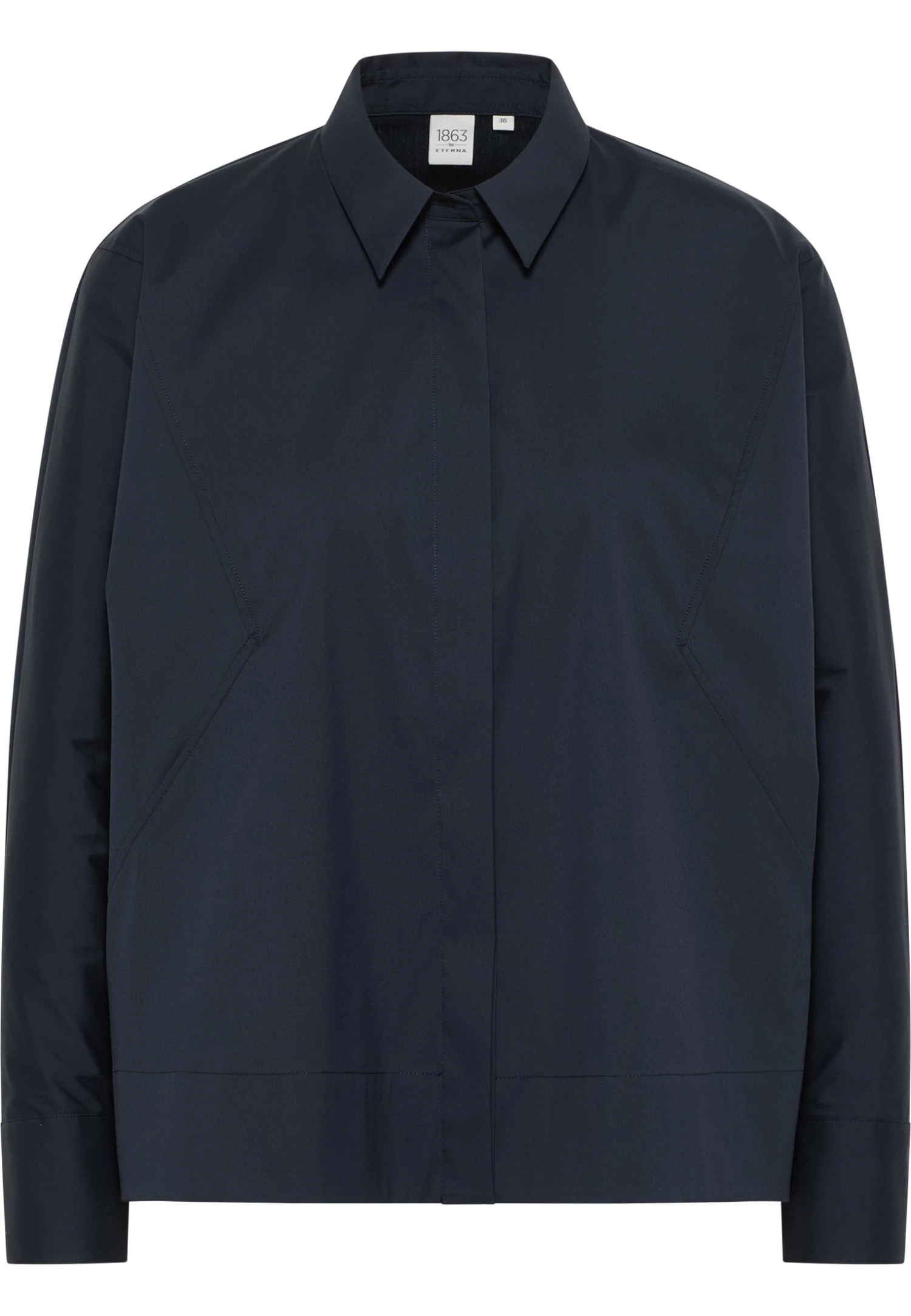Eterna Classic Fit - Overhemdblouse - Navy 6 Eterna Classic Fit - Overhemdblouse - Navy - Afbeelding 4