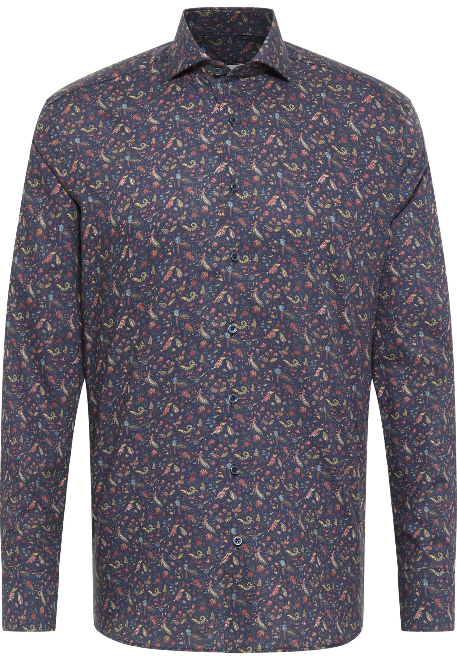 Eterna Print Fit - Overhemd - Navy 6 Eterna Print Fit - Overhemd - Navy - Afbeelding 4