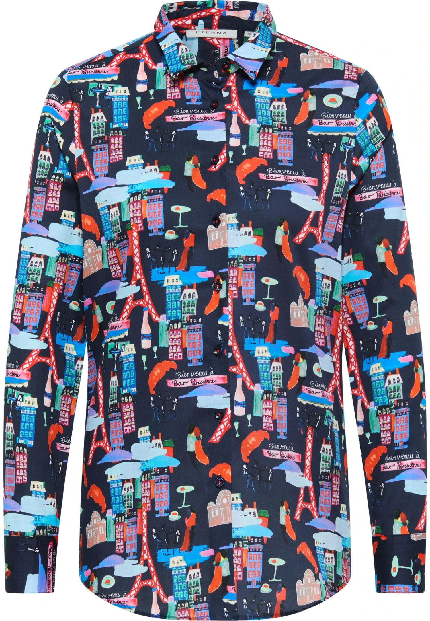 Eterna Classic Fit - Overhemd - Navy 6 Eterna Classic Fit - Overhemd - Navy - Afbeelding 4