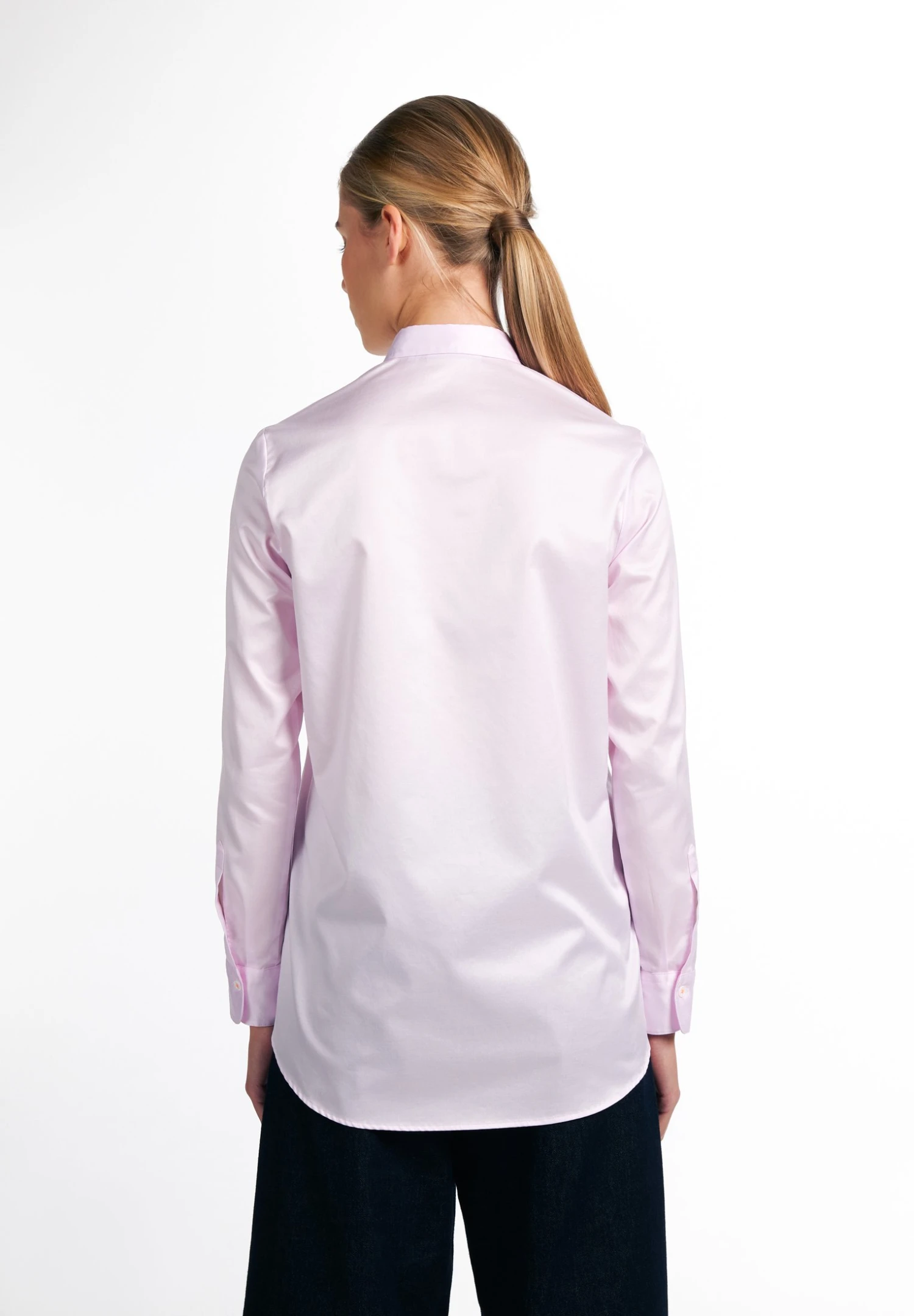 Eterna Langarm Modern Classic- Overhemdblouse - Rosa 4 Eterna Langarm Modern Classic- Overhemdblouse - Rosa - Afbeelding 2
