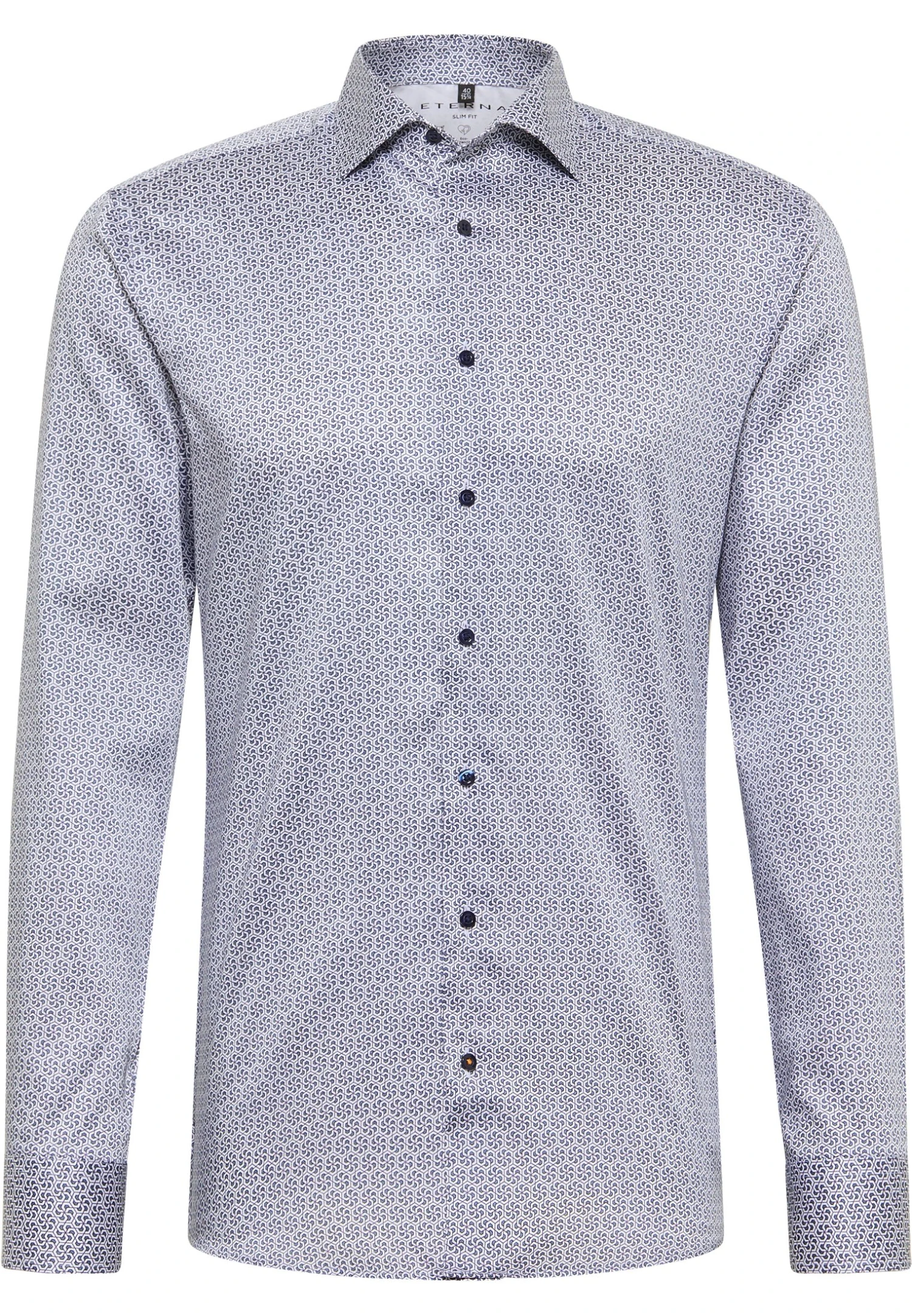 Eterna Slim Fit - Overhemd - Rauchblau 6 Eterna Slim Fit - Overhemd - Rauchblau - Afbeelding 4