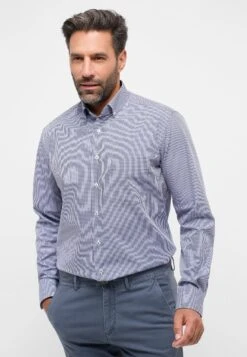 Eterna Popeline Modern Fit - Overhemd - Dunkelblau