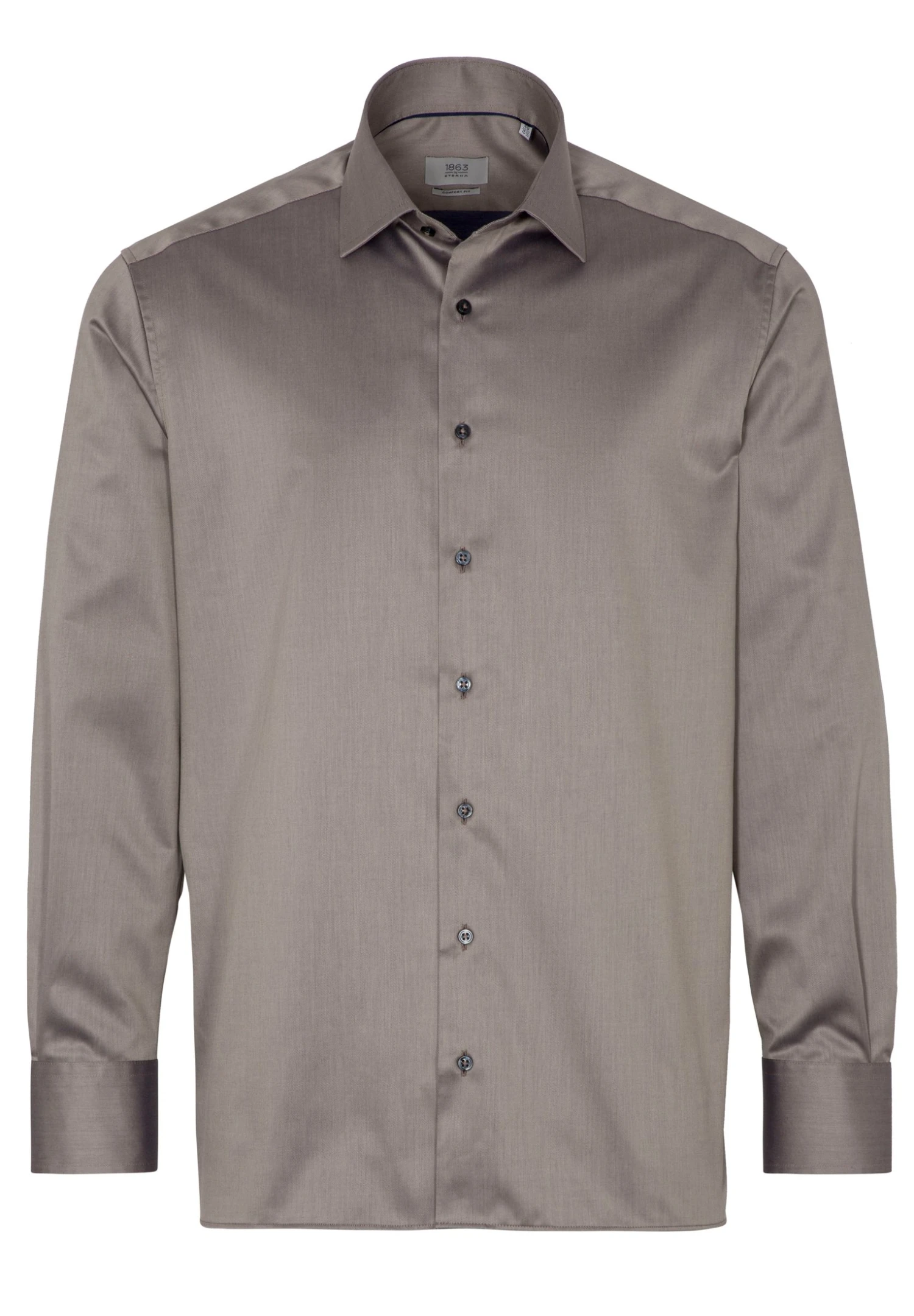 Eterna Comfort Fit - Zakelijk Overhemd - Taupe 6 Eterna Comfort Fit - Zakelijk Overhemd - Taupe - Afbeelding 4