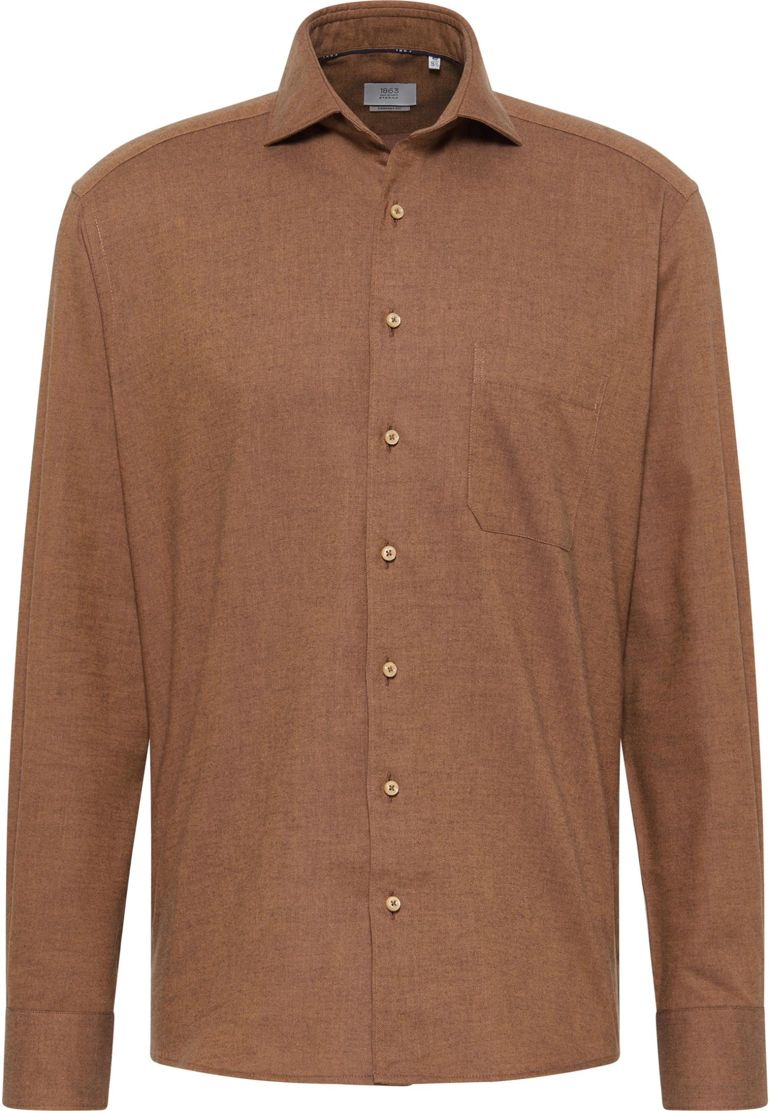 Eterna Soft Tailoring Comfort Fit - Overhemd - Hazelnut 6 Eterna Soft Tailoring Comfort Fit - Overhemd - Hazelnut - Afbeelding 4