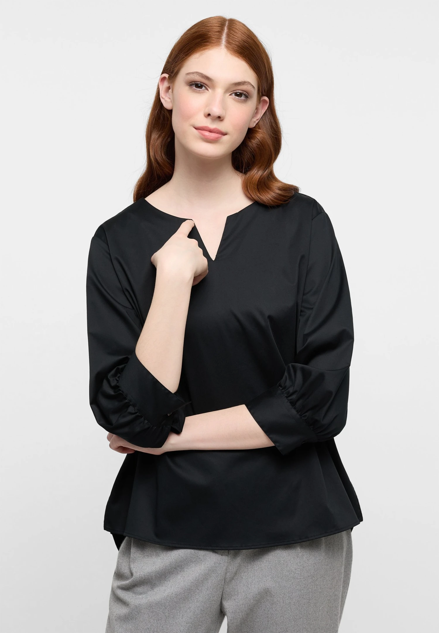 Eterna Schlupf Loose Fit - Blouse - Schwarz 3 Eterna Schlupf Loose Fit - Blouse - Schwarz
