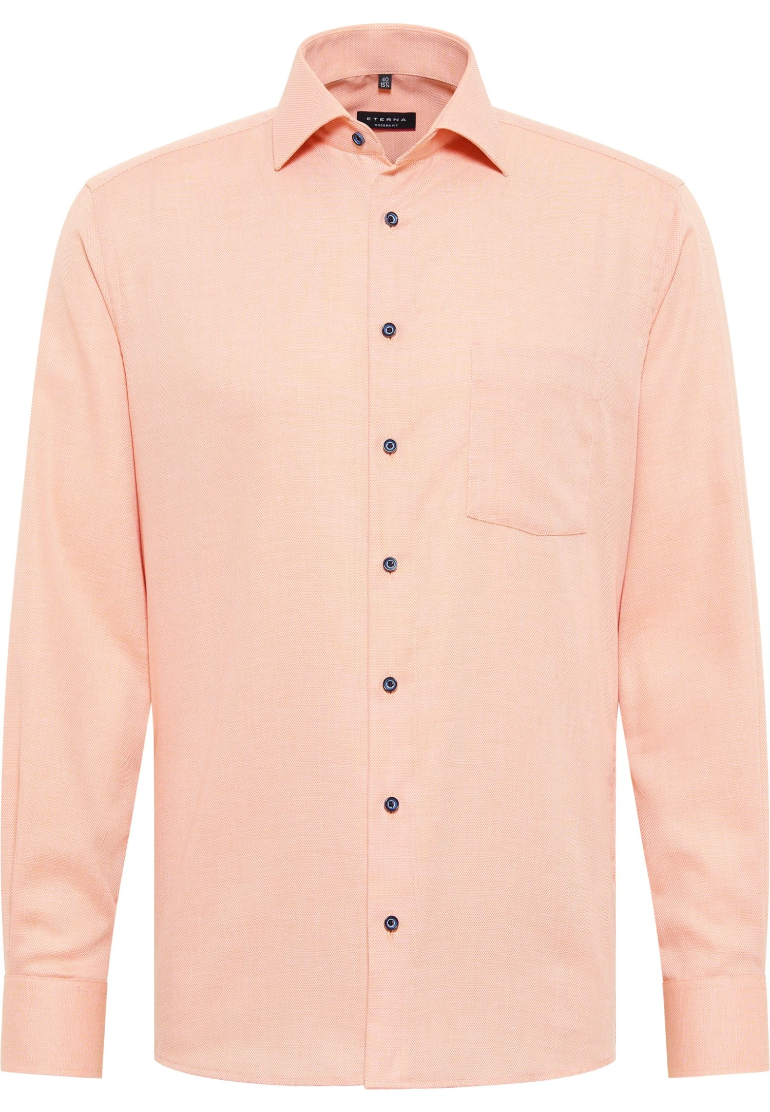 Eterna Struktur Modern Fit - Overhemd - Orange 6 Eterna Struktur Modern Fit - Overhemd - Orange - Afbeelding 4