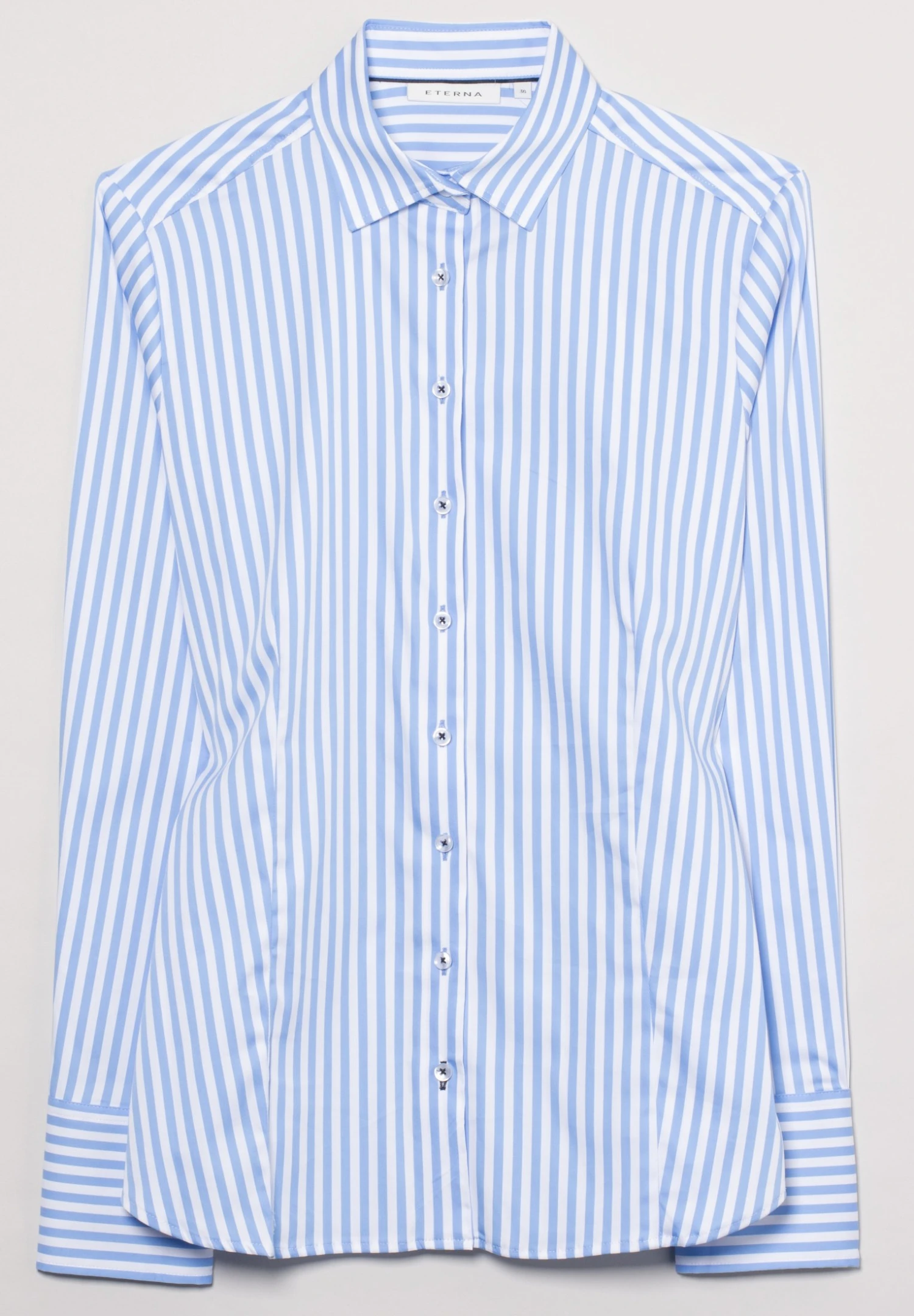 Eterna Modern Classic - Overhemdblouse - Hellblau/Weiß 7 Eterna Modern Classic - Overhemdblouse - Hellblau/Weiß - Afbeelding 5