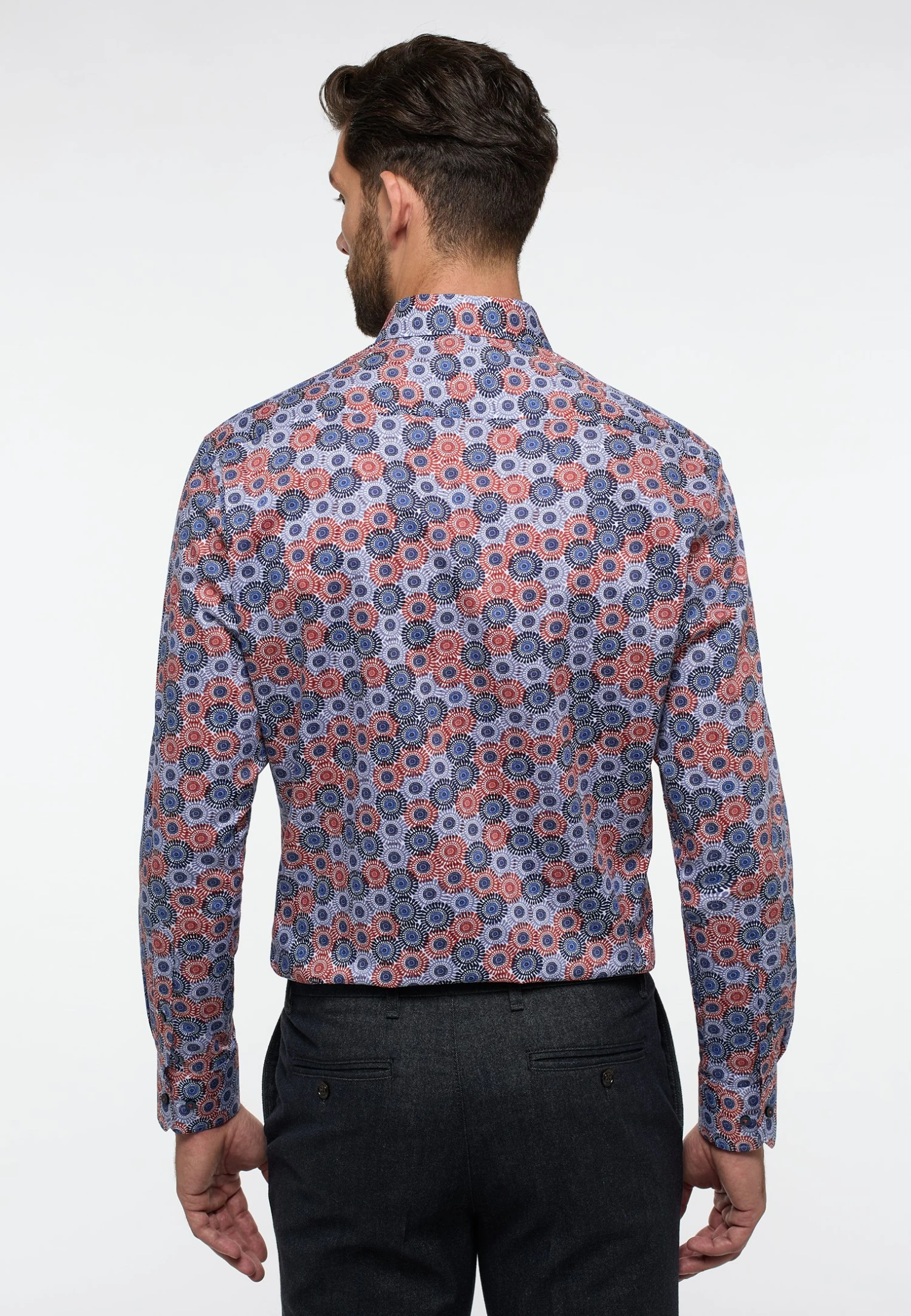 Eterna Bedrucktes Twill Modern Fit - Overhemd - Rot 4 Eterna Bedrucktes Twill Modern Fit - Overhemd - Rot - Afbeelding 2