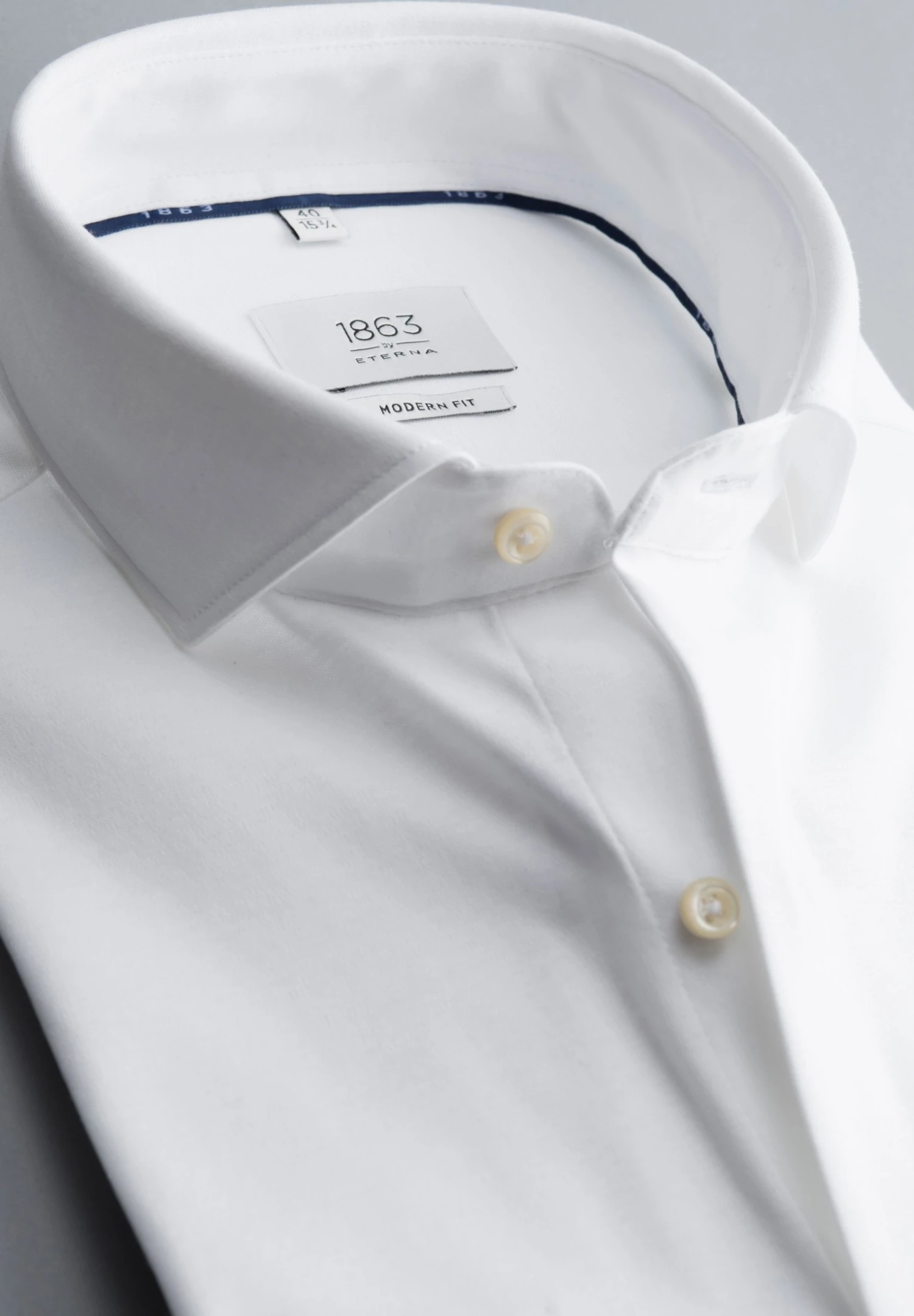 Eterna Langarm Modern Fit - Overhemd - Weiß 7 Eterna Langarm Modern Fit - Overhemd - Weiß - Afbeelding 5