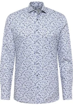 Eterna Print Fit - Overhemd - Blau -Eterna 2a24ae1135db4674bfa0efbfa428d26f