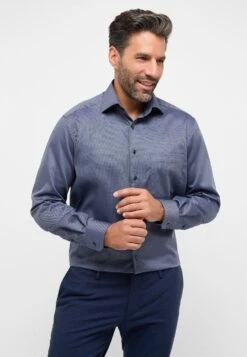 Eterna Struktur Comfort Fit - Zakelijk Overhemd - Stahlgrau