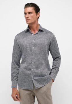 Eterna Bedrucktes Performance Modern Fit - Overhemd - Schwarz