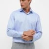 Eterna Struktur Comfort Fit - Overhemd - Hellblau -Eterna 2da639bd162d43e2827a4a9c7815e241