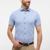 Eterna Strukturiertes Kurzarm Slim Fit - Overhemd - Blau 1 Eterna Strukturiertes Kurzarm Slim Fit - Overhemd - Blau -Eterna 2df12ec253744afc80f27e27c8a3f24f