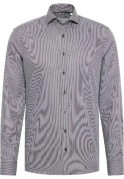 Eterna Gestreiftes Aus- Zakelijk Overhemd - Anthrazit -Eterna 2e4cf66a574b4730ba9407c64083607d